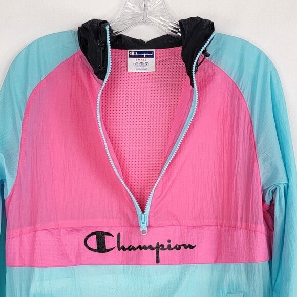 Champion Mens Packable Manorak Colorblock Windbreaker Jacket Size Small Pullover - Picture 6 of 16